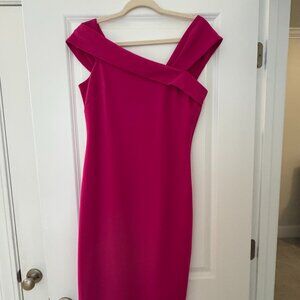 Vince Camuto Fuschia Off the Shoulder Dress- size 8
